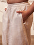 Boy's Grey Cotton Yoga Kurta Set With Harem Pants - Kids Sizes